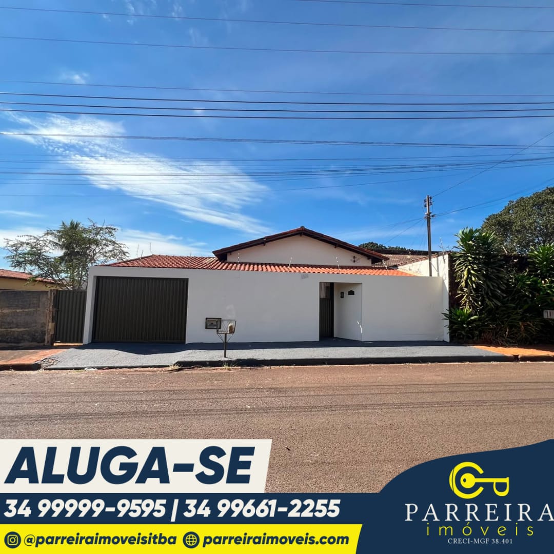 Aluga-se casa na Rua Antônio Augusto de Melo em Ituiutaba-MG