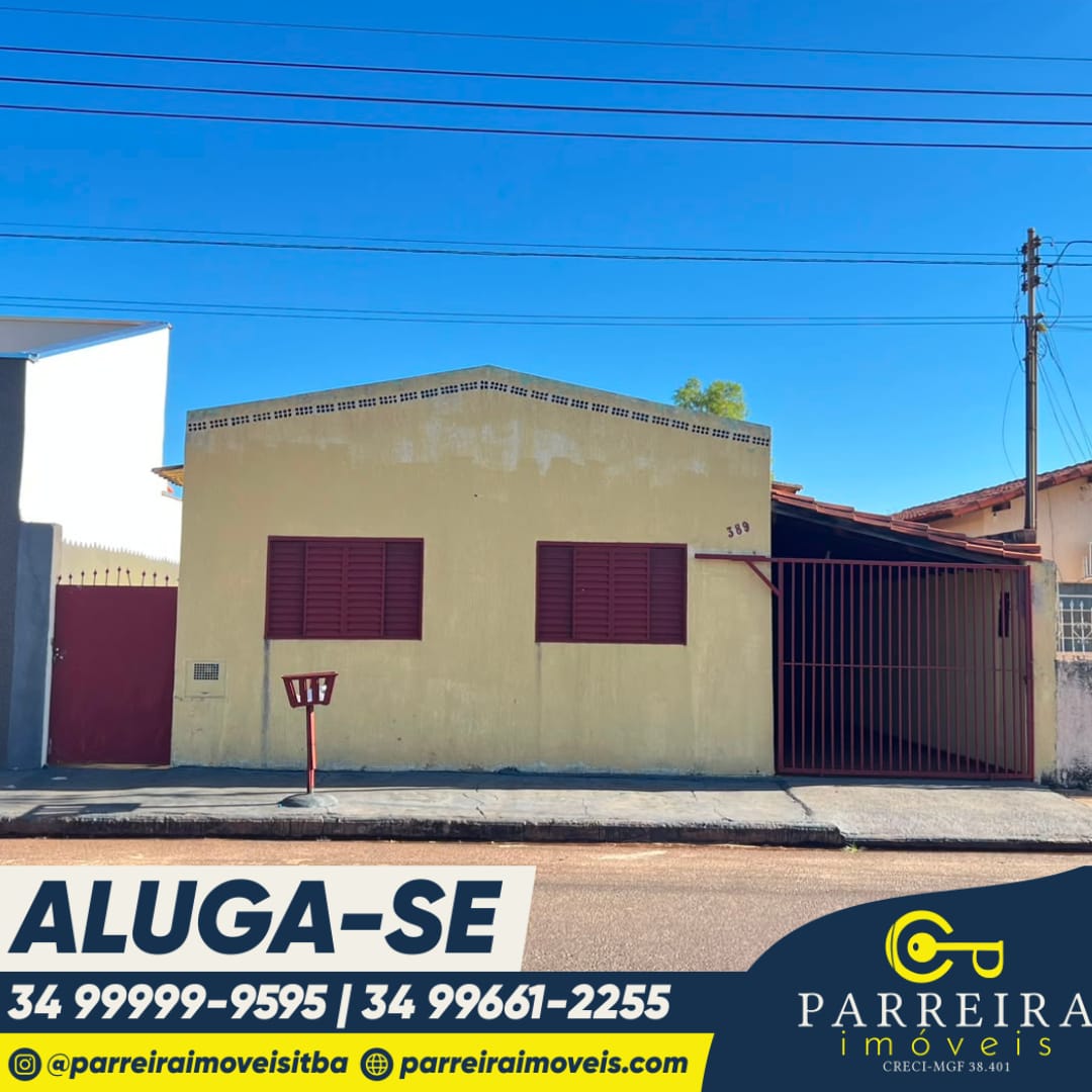 Aluga-se casa na Rua Cachoeira Dourada em Ituiutaba-MG